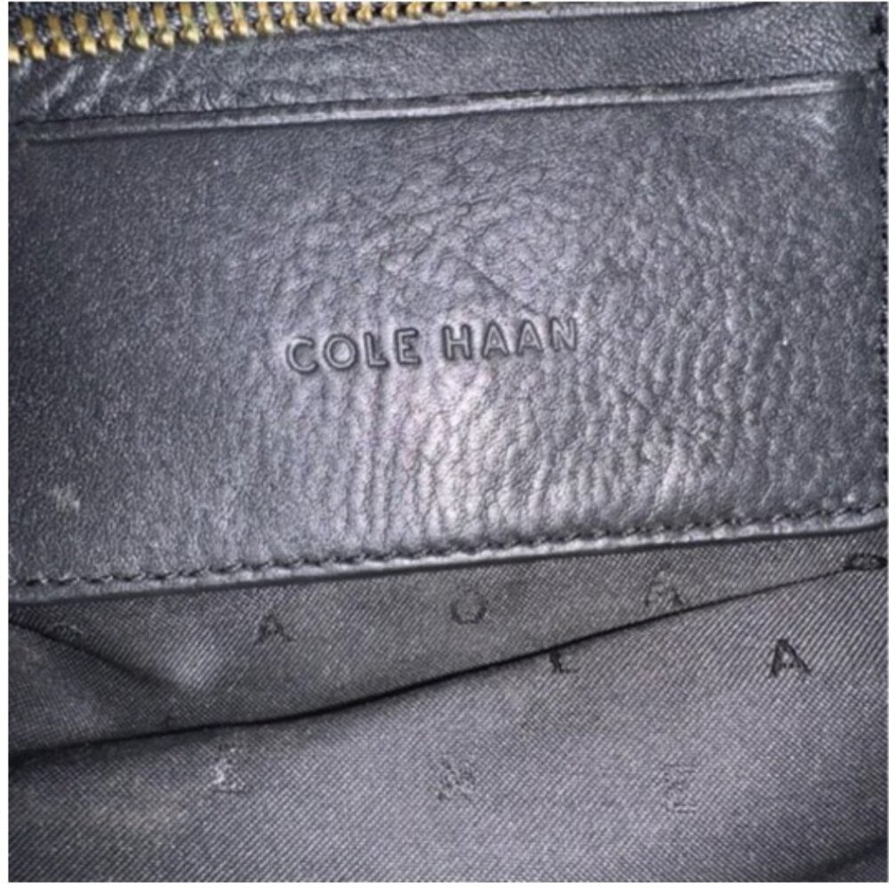 Cole Haan Black Leather Bag, Crossbody Strap - Picture 6 of 12